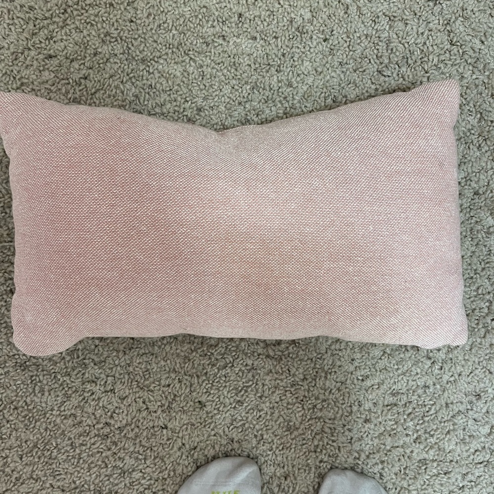 Pink throw pillow